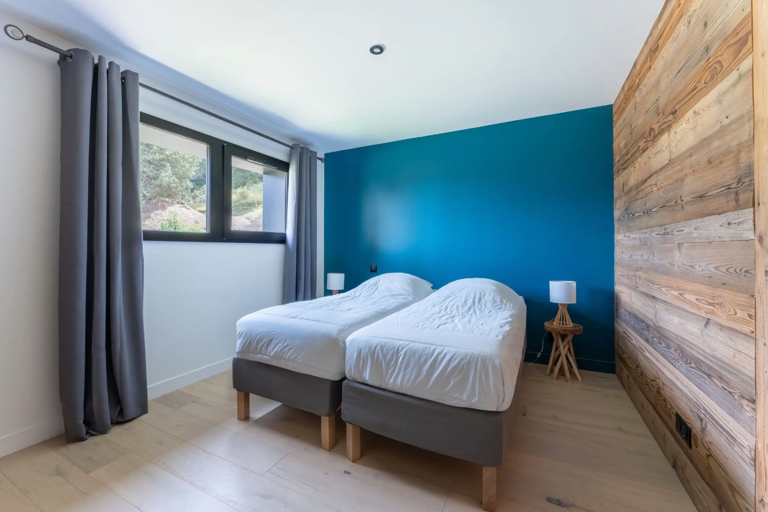 Chalet ASTRO Montalbert - Chambre Azur avec lits jumeaux